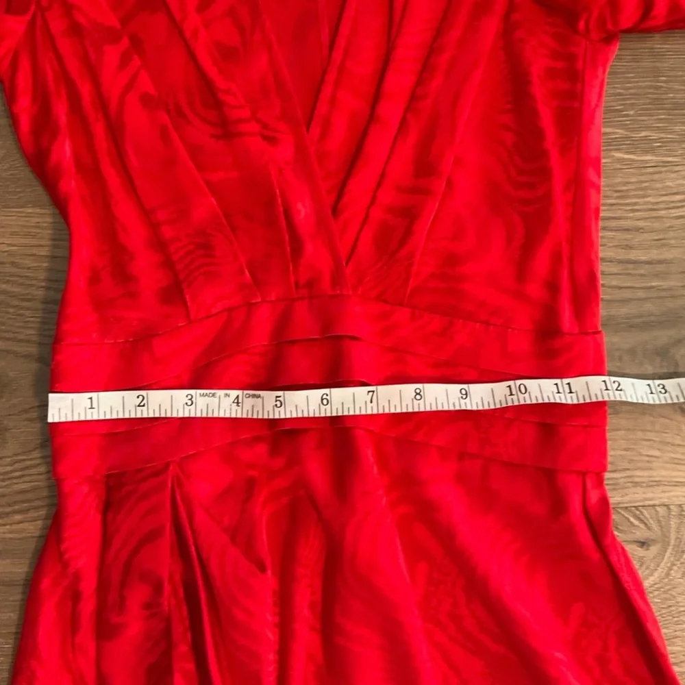 Ronny Kobo Collection Vibrant Red Asymmetrical Dress - Picture 10 of 13